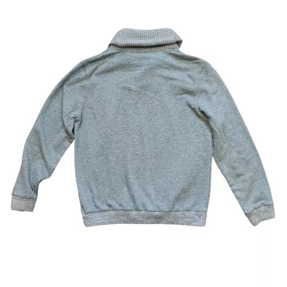 H&M Knit Shawl Collar and Cuffs Fleece Sweater Sweatshirt Grey Mens Sz M - Picture 2 of 5